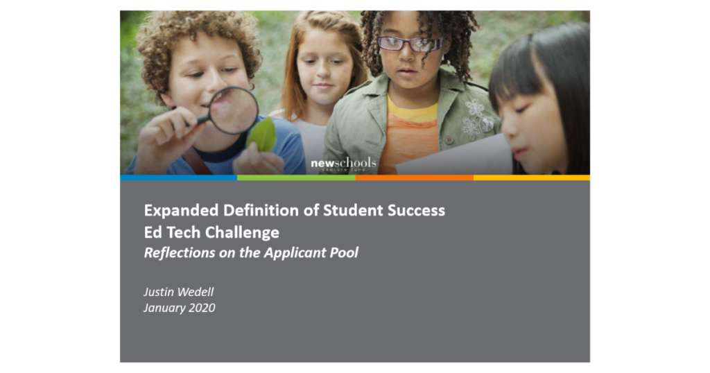 Expanded Definition of Student Success Ed Tech Market Map